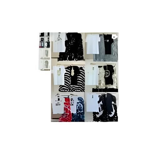 Zweiteilige T-Shirts und plissierter langer Rock