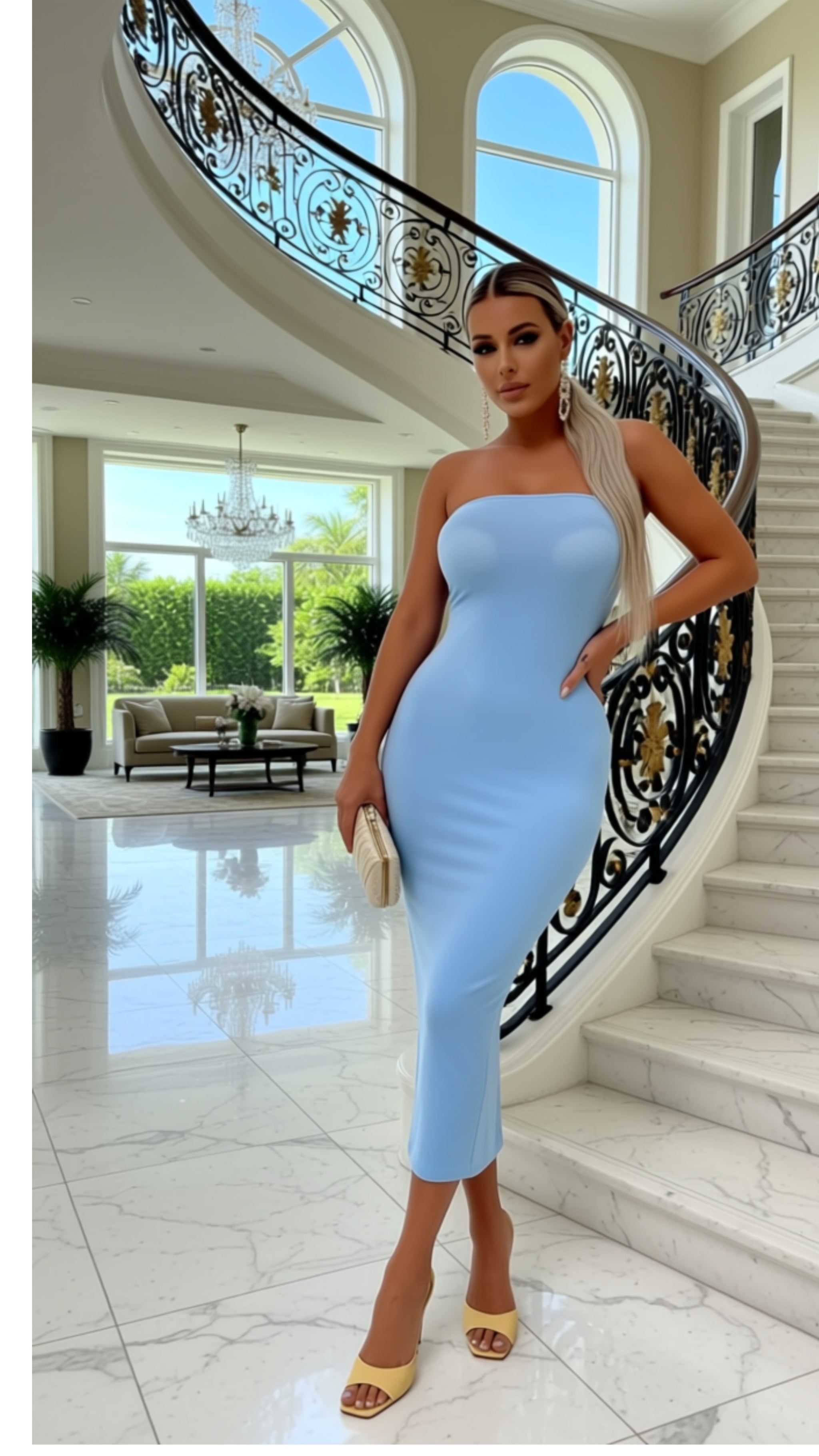 PUDERBLAUES BANDEAU-MIDAXIKLEID