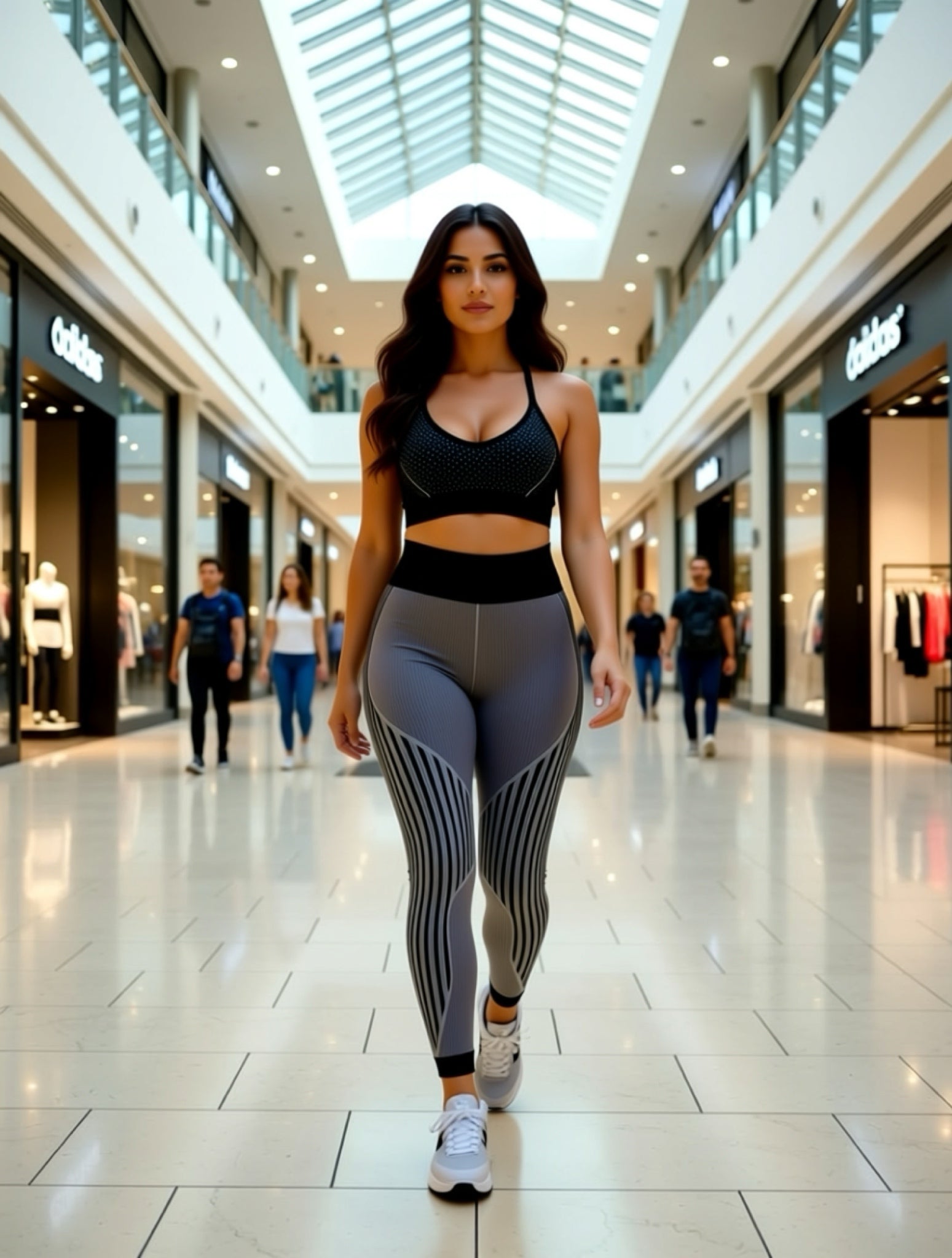2 Piece Outfits for Women's - Seamless Ribbed Yoga Outfits Sports Bra and Leggings Set