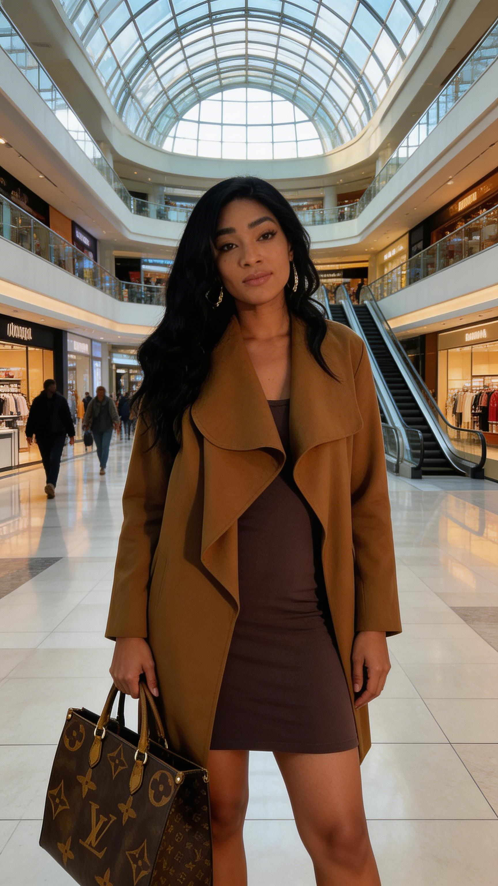 Oversized Maxi Length Belted Waterfall Coat