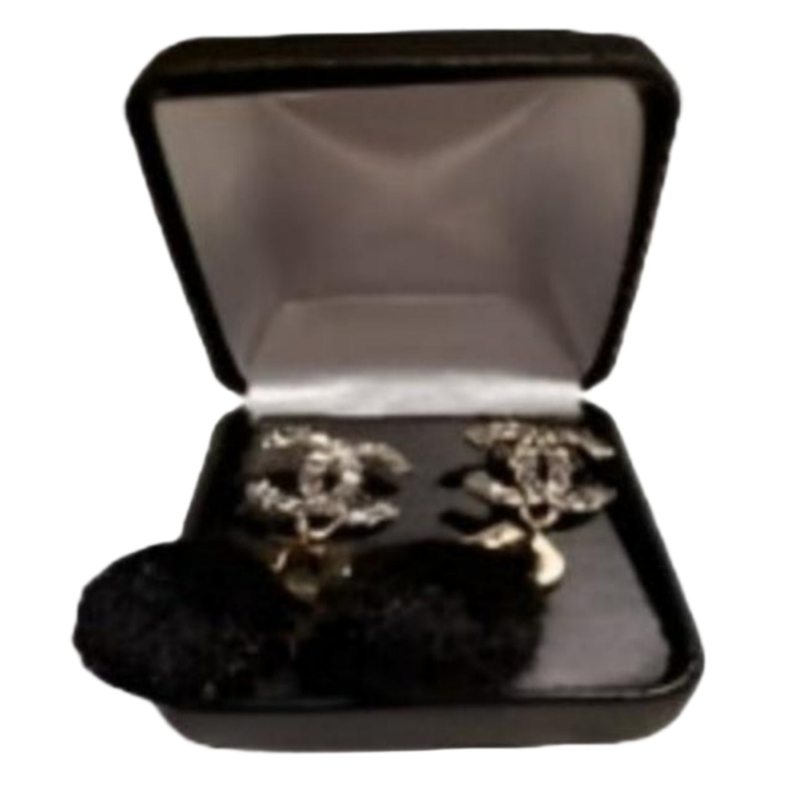 Chic Black Fur Earrings