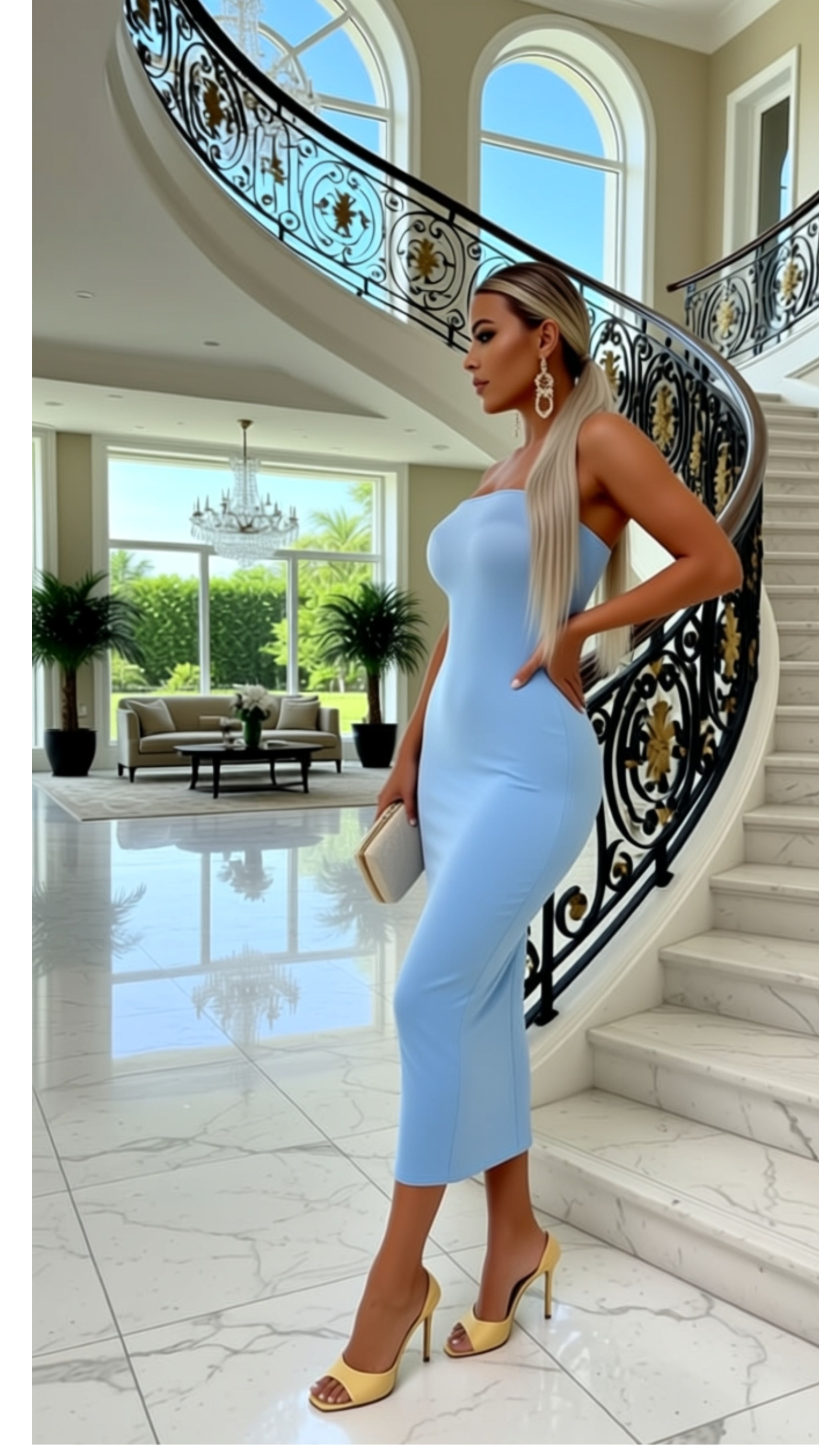 PUDERBLAUES BANDEAU-MIDAXIKLEID