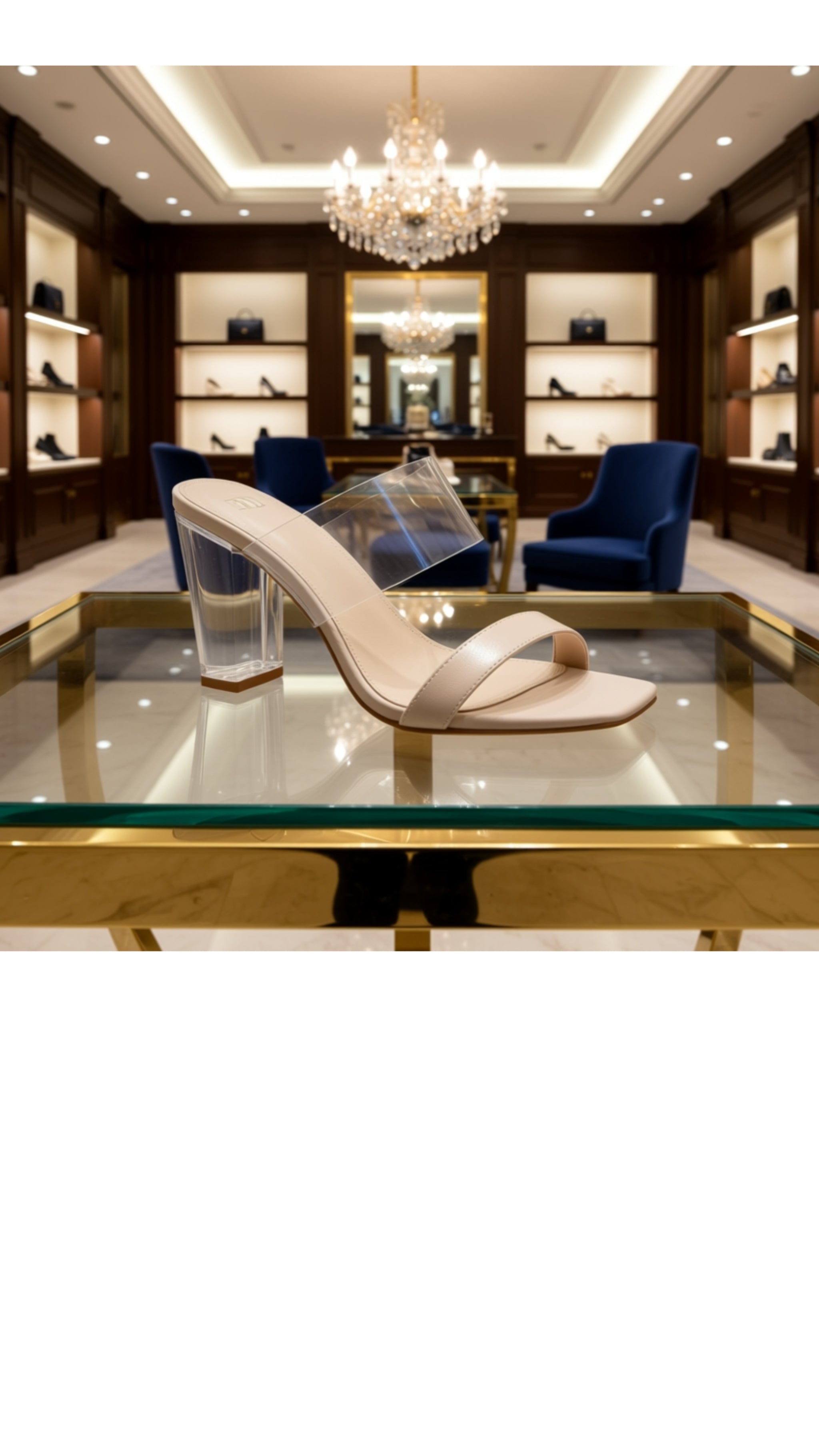 BP Naomi Clear Block Heel Sandal