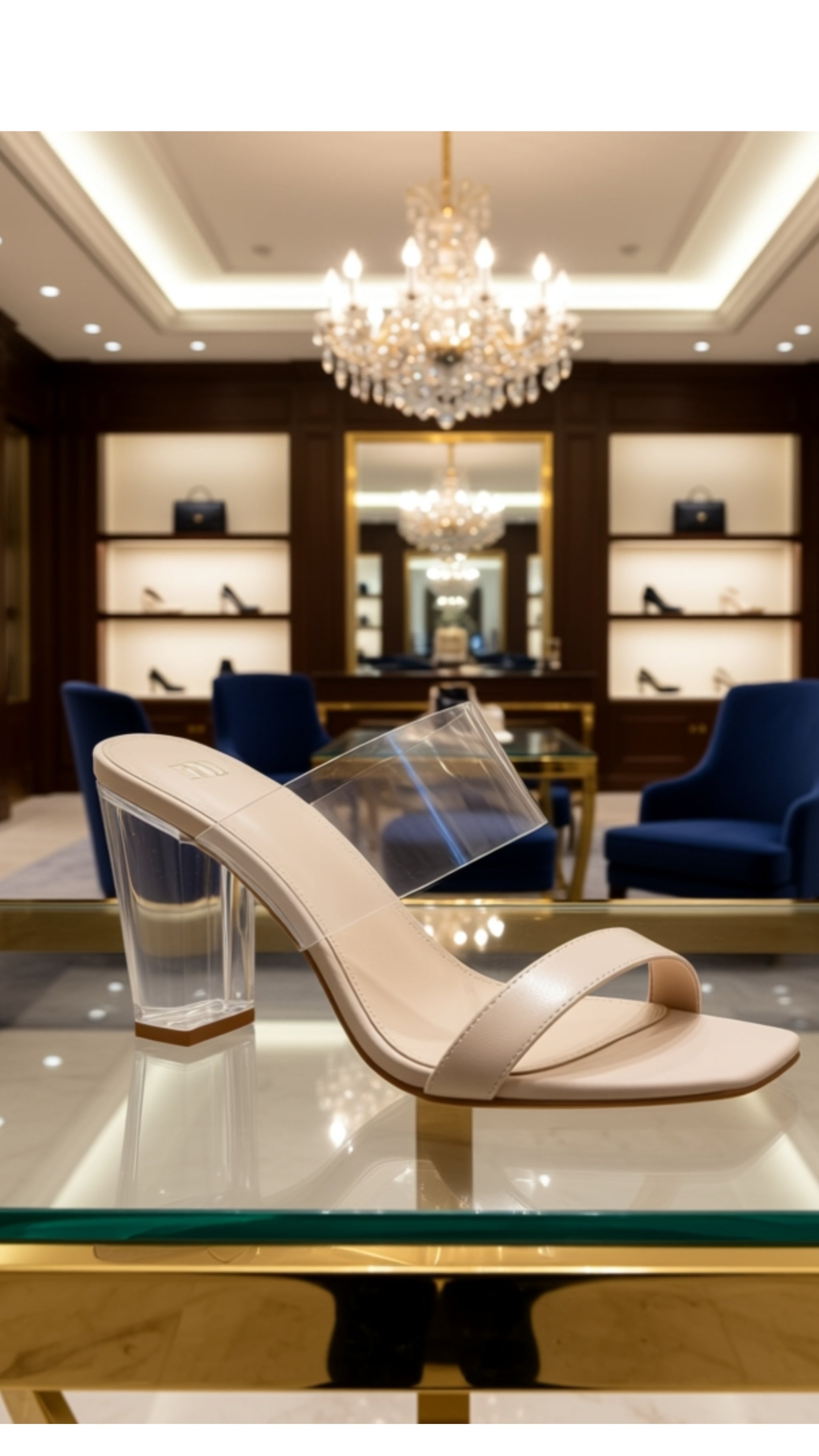 BP Naomi Clear Block Heel Sandal