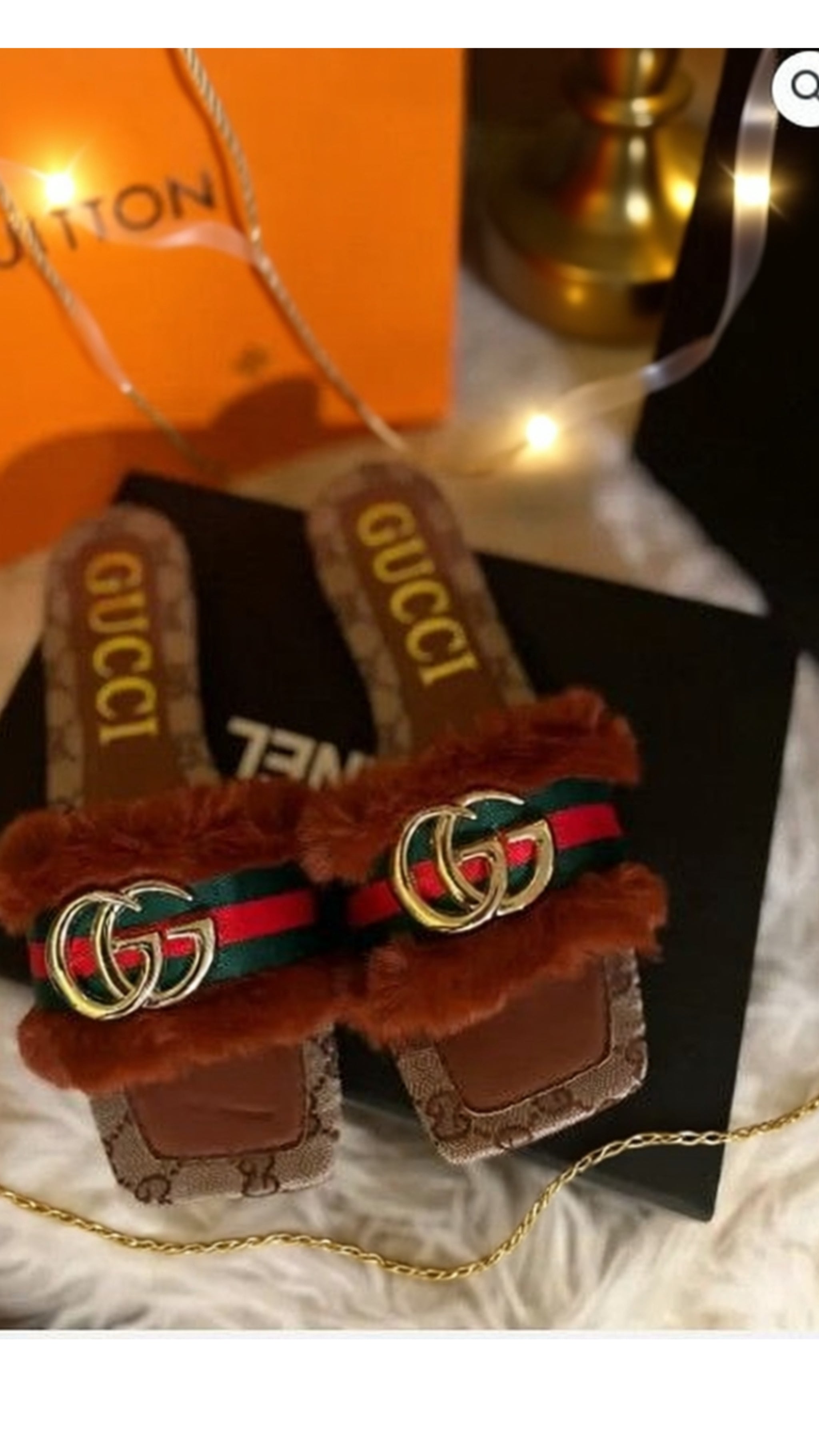Women's Fashion Fur Slide Sandals