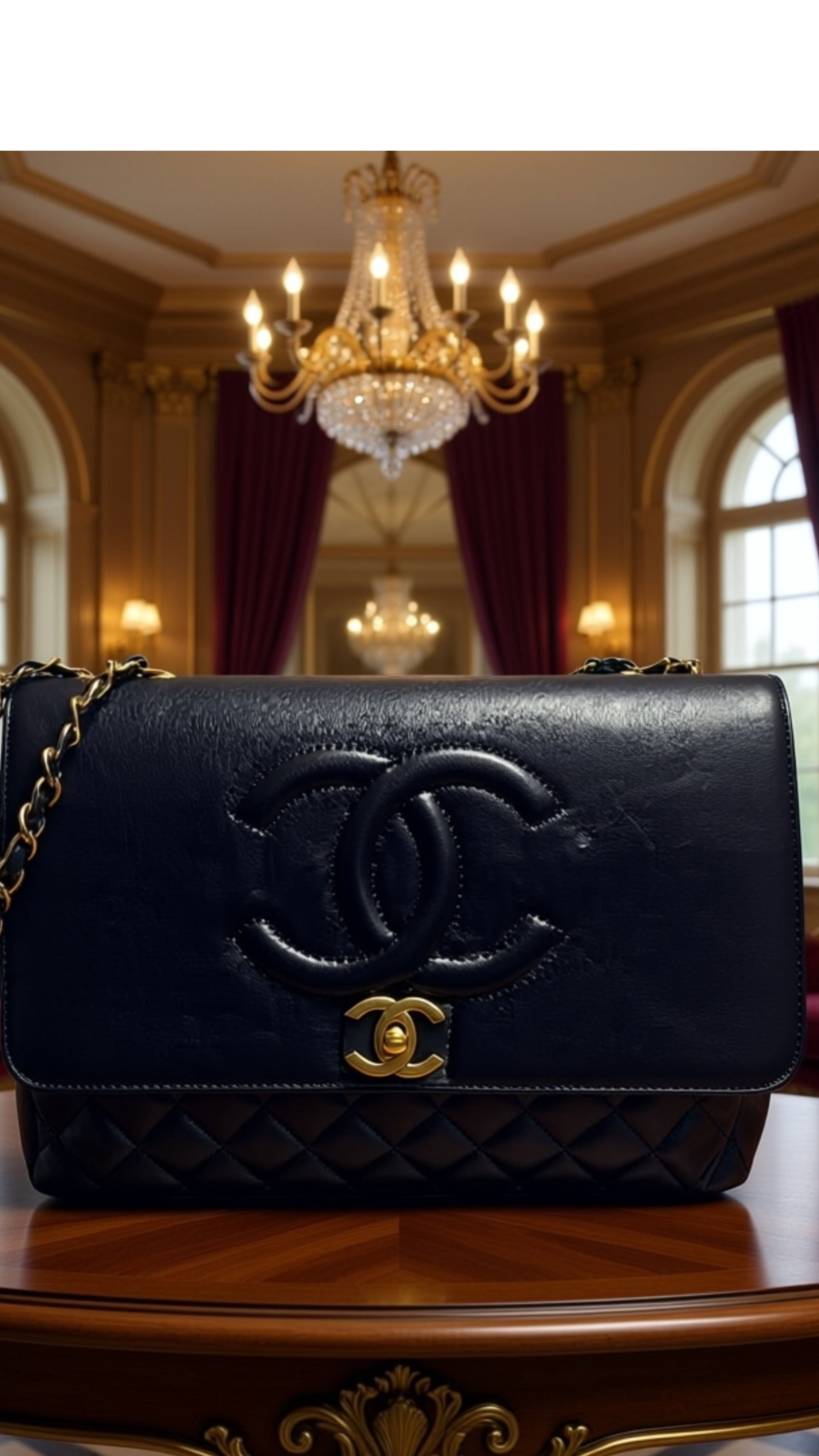Flap with Top Black Lux Bag