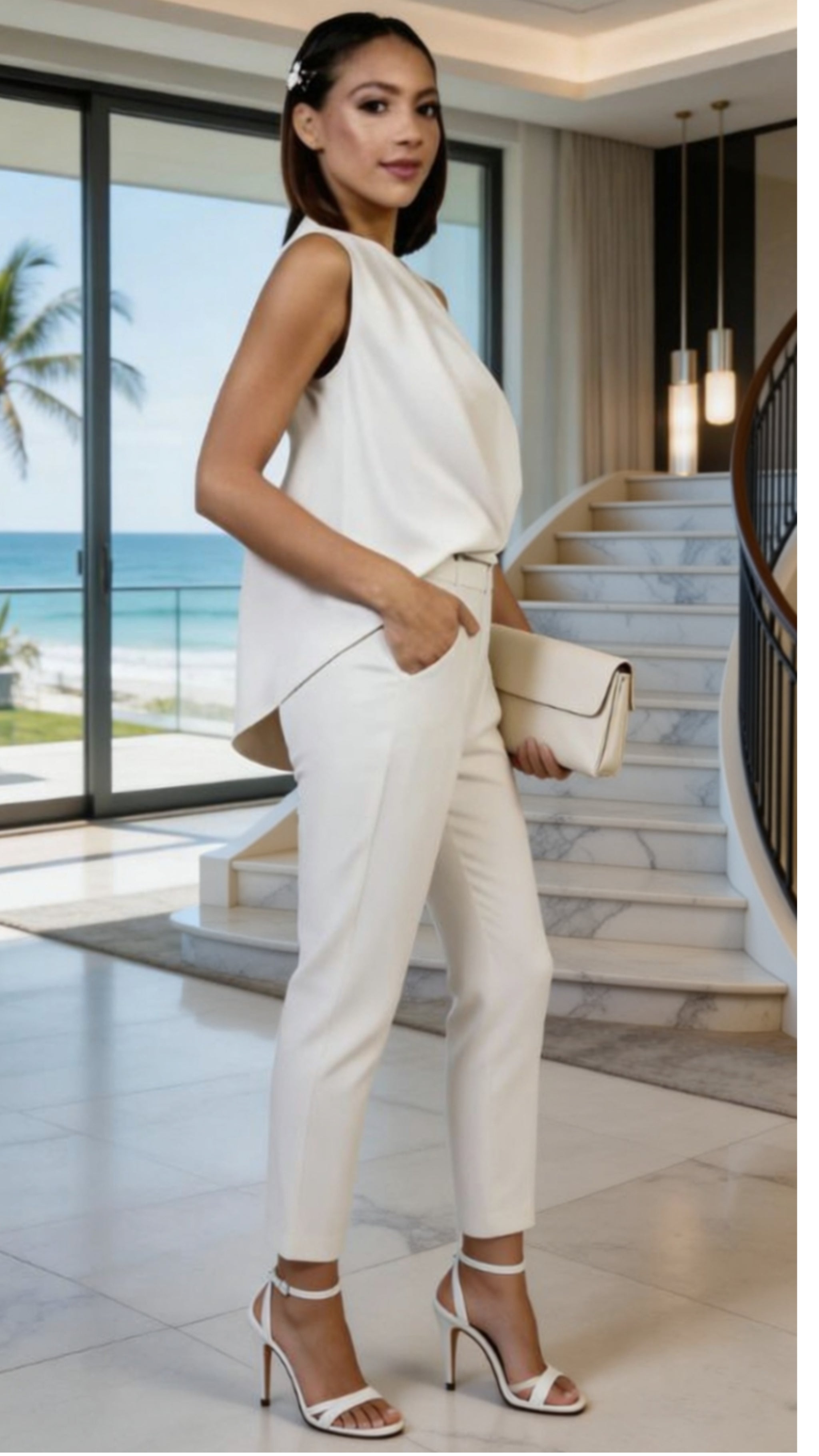 V-Neck Jumpsuit