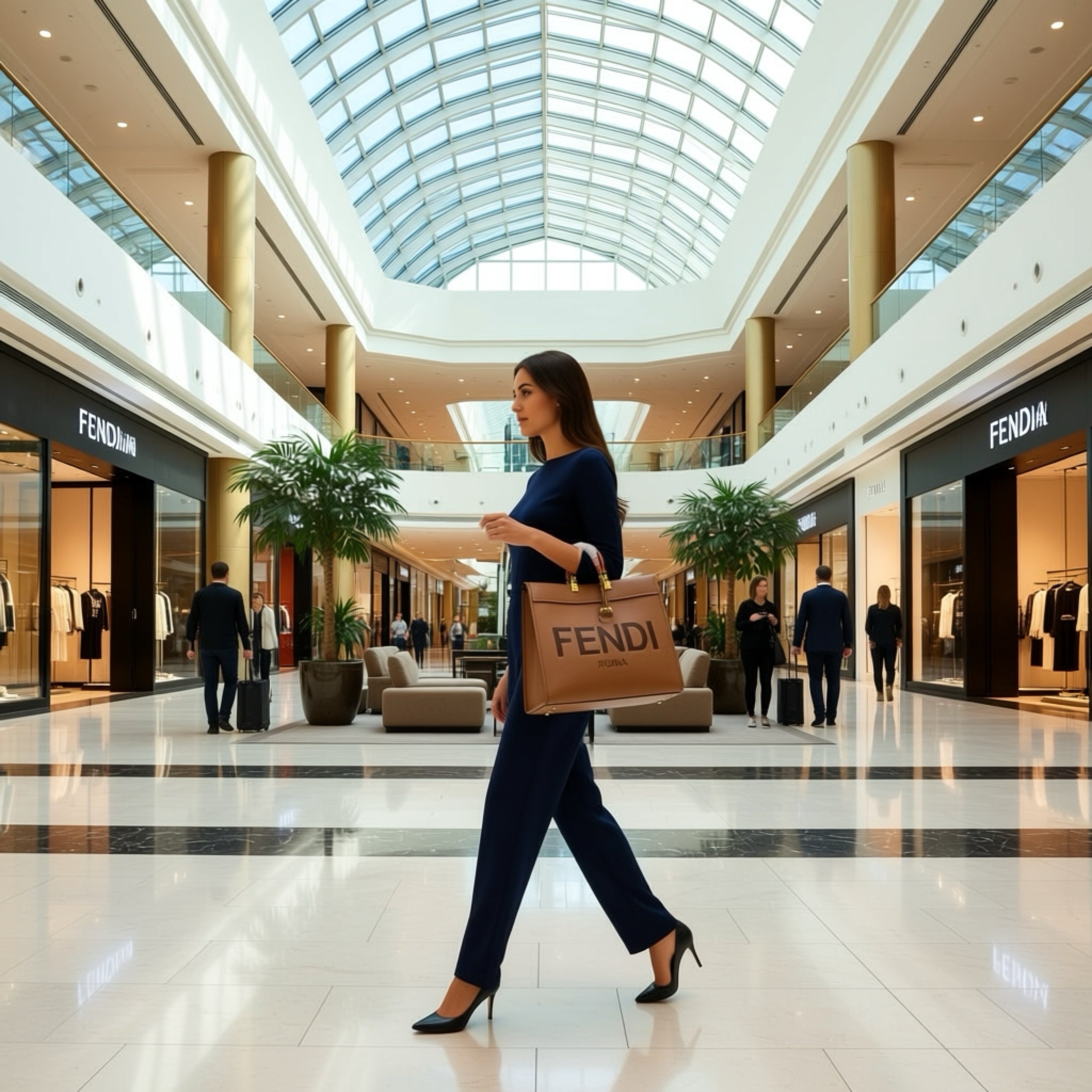 Large Tote Brown Bags