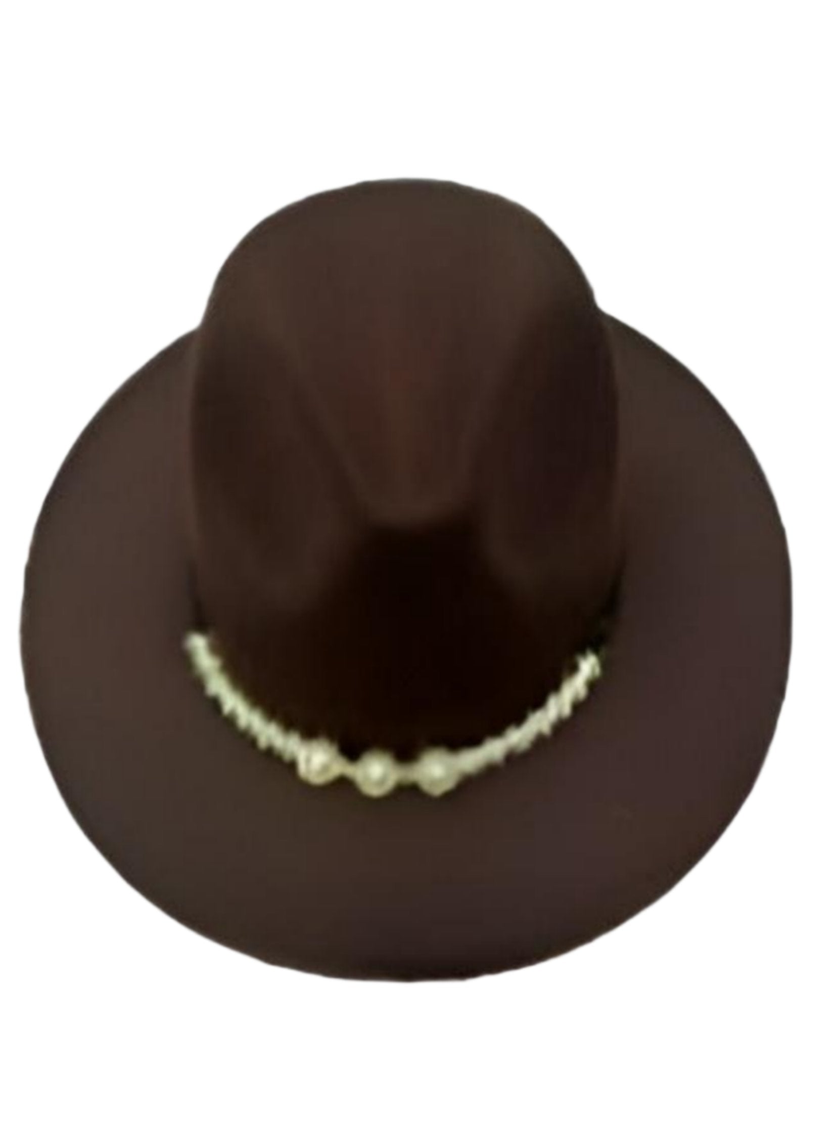 Mode Perle Zylinder Wolle Jazz Cap