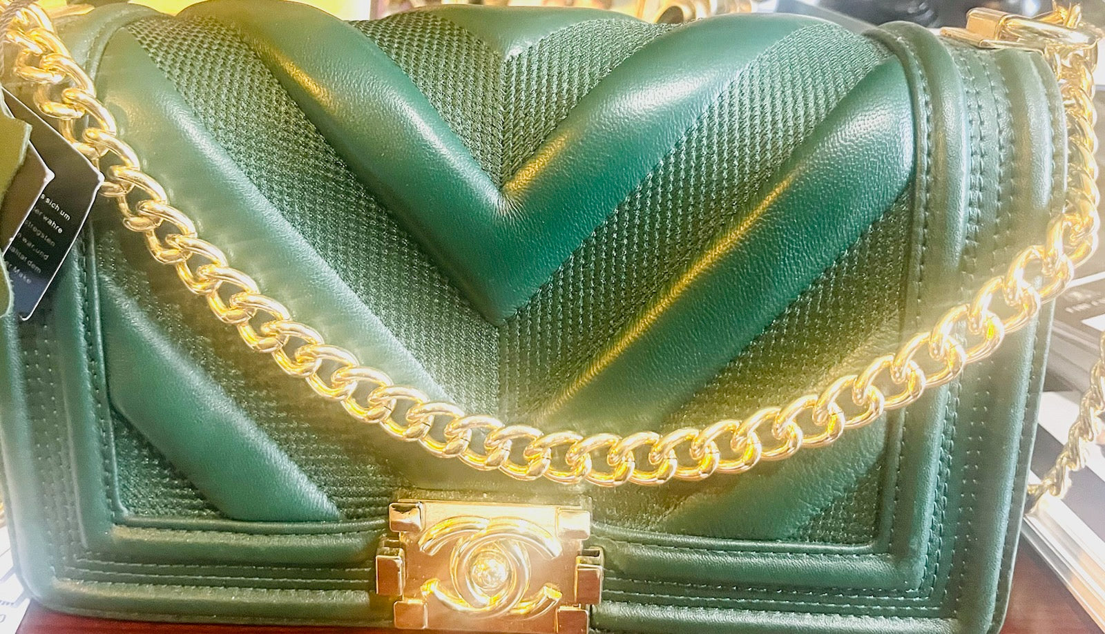Luxury Chevron Quilted Flap Bag