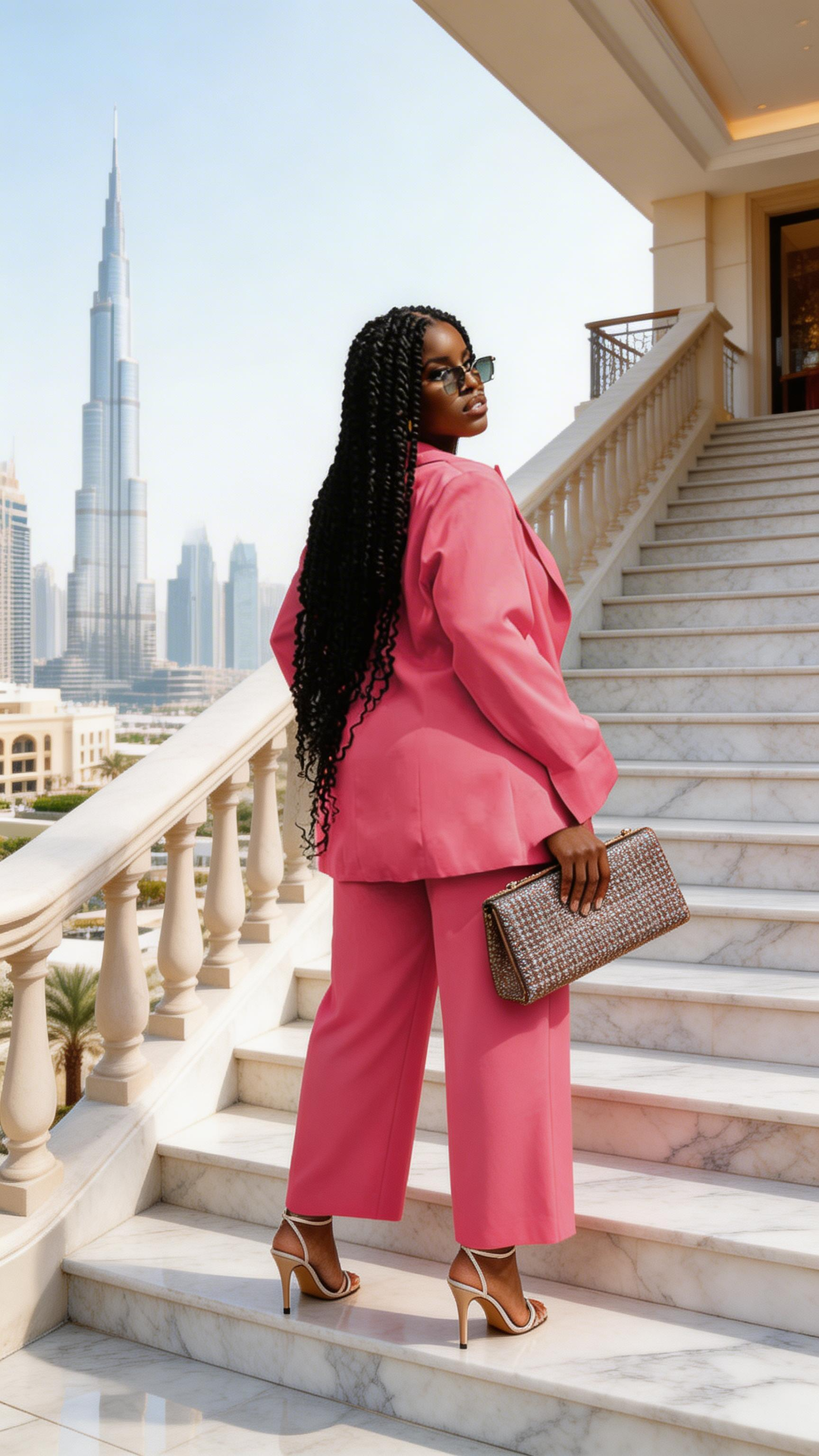 Lapel Collar Buttoned Blazer and Long Pants Set