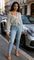 Wrap over Front Belted Puff Sleeve Cropped Cardigan