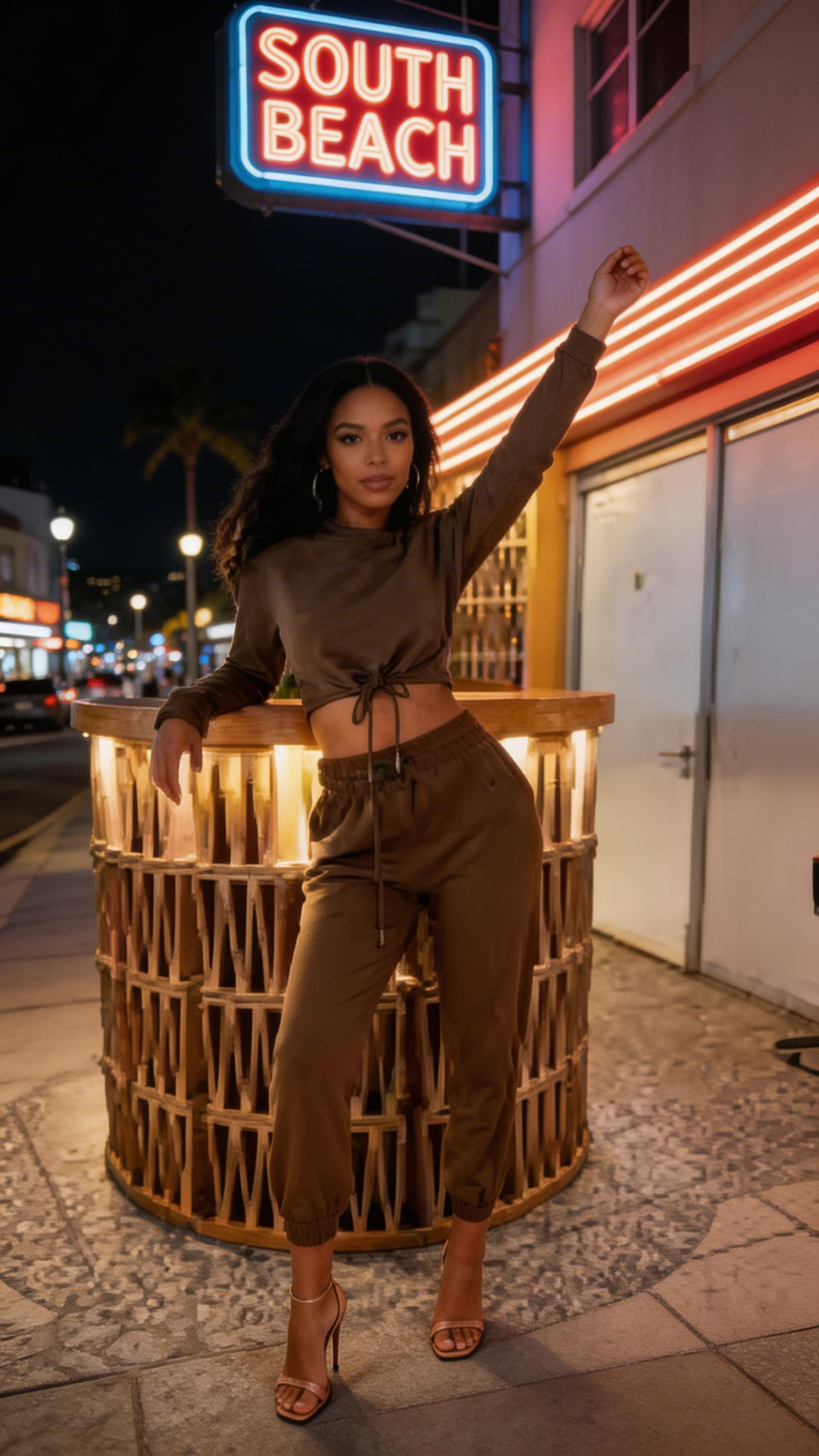 CROPPED HOODIE JOGGER LOUNGE SET