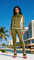 Two Pieces Tracksuit Zipper Top Sport Suit