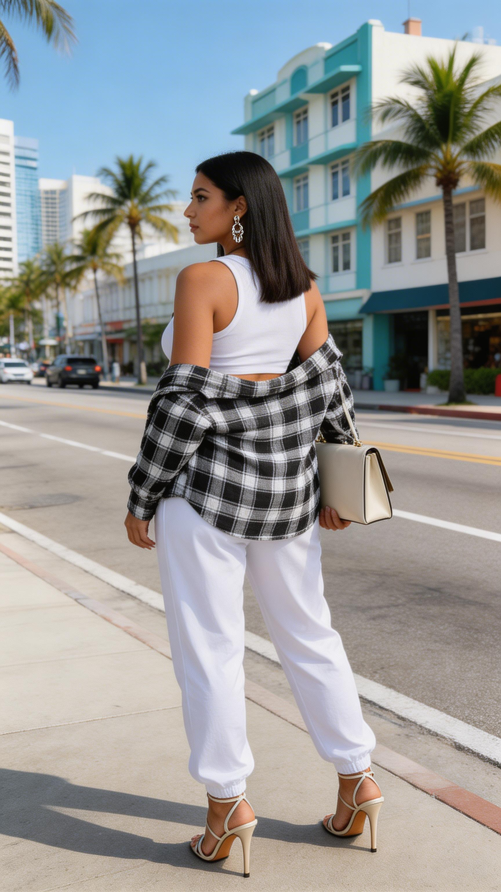 WHITE TIE WAIST OVERSIZED JOGGERS