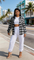 WHITE TIE WAIST OVERSIZED JOGGERS