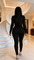 SHRNE JUSTIN Black Long Sleeve Pants Two Piece Set