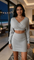 LONG SLEEVE SWEATER TWO PIECE MINI SKIRT