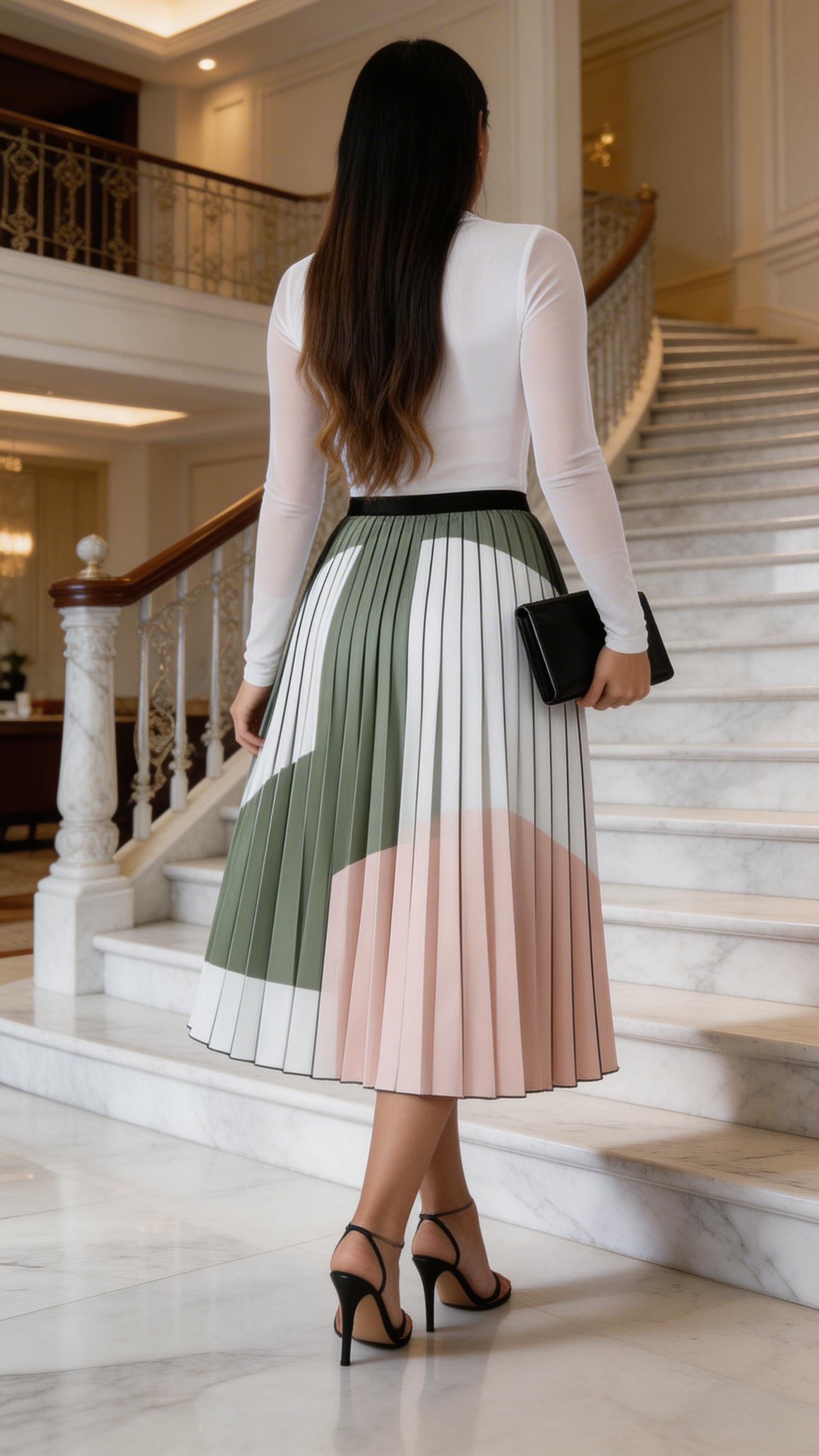 Sexy Pleated Long skirt