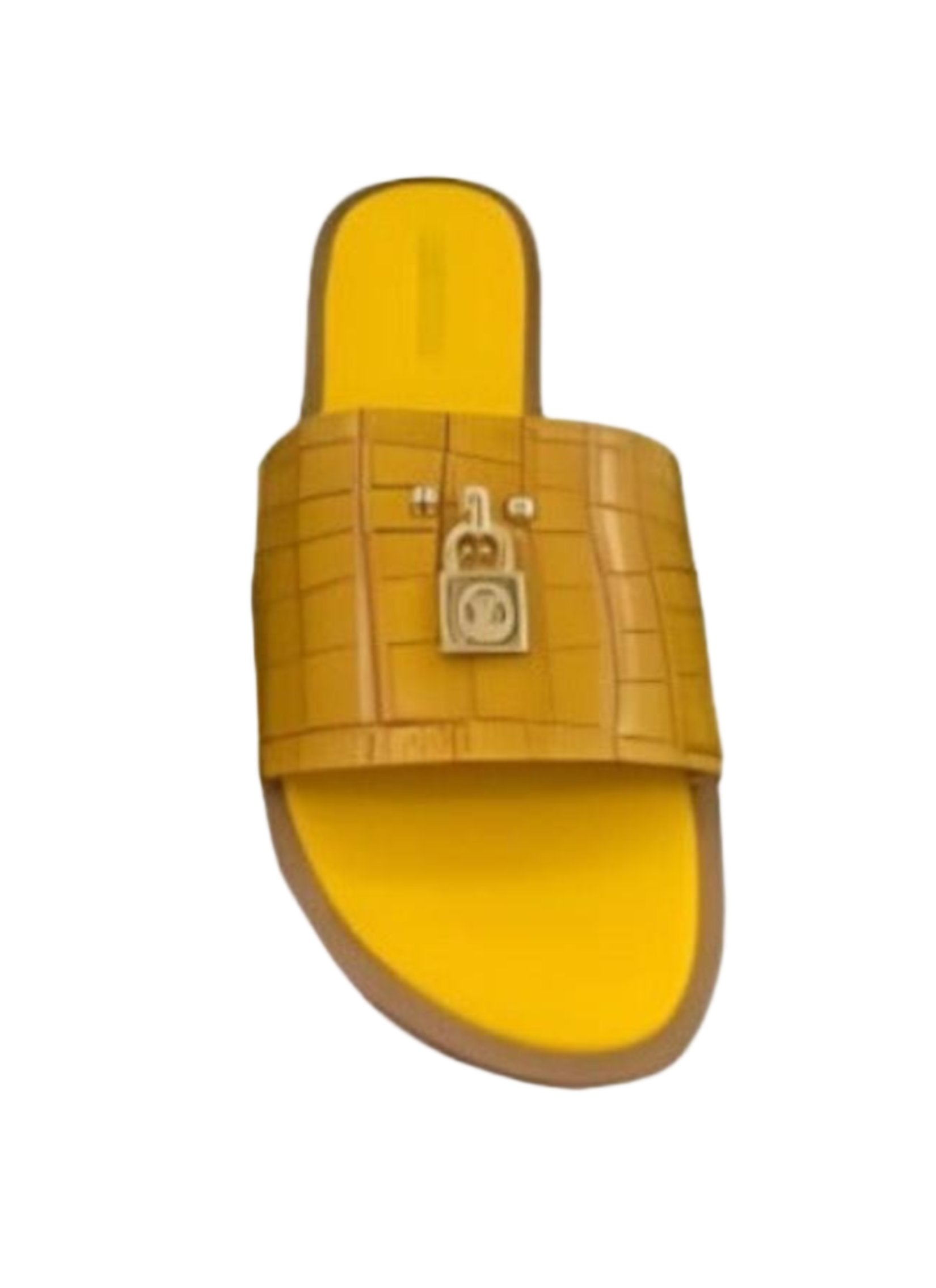 Damen Flache Krokodil-Sandalen