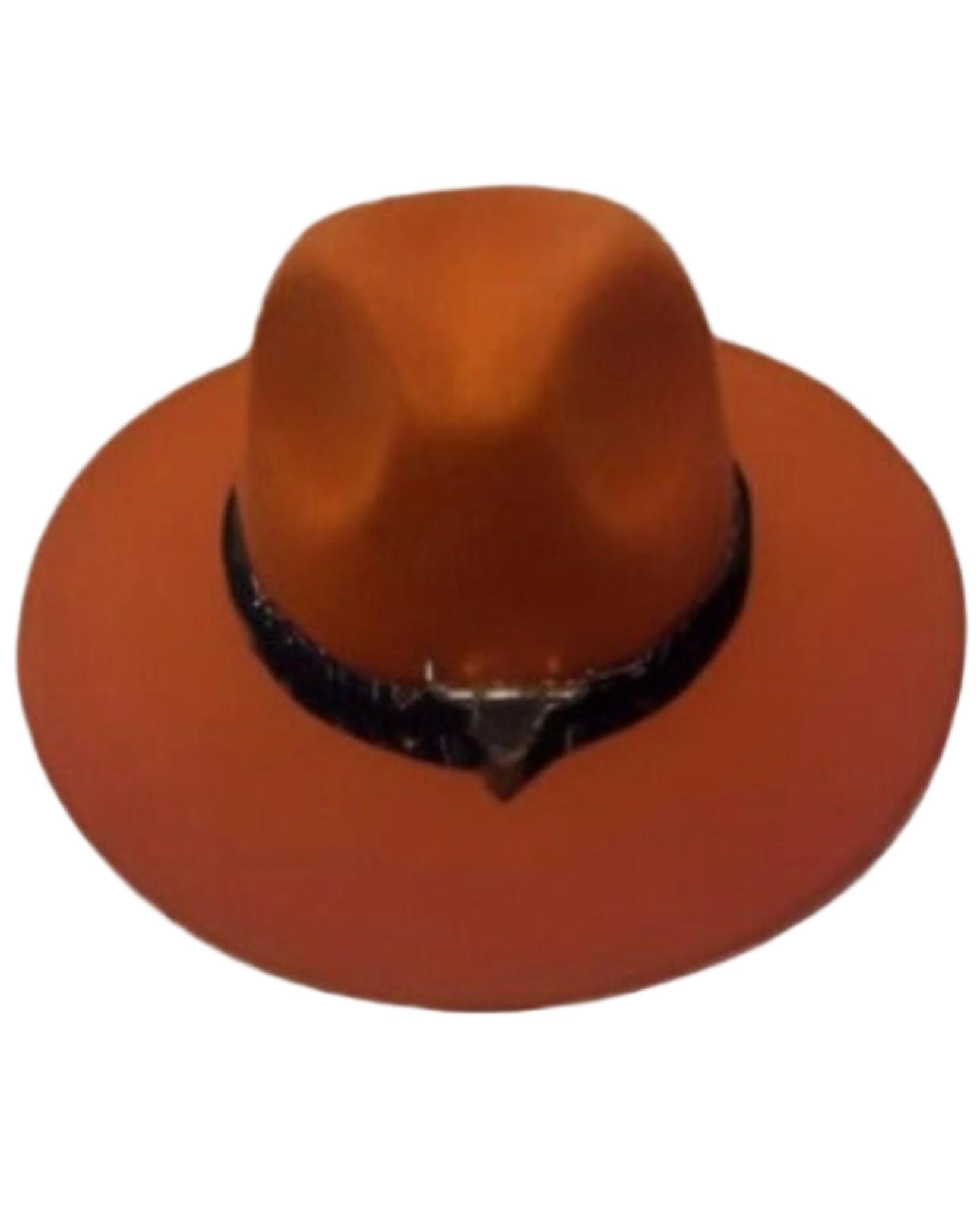 Wool Fedora Hat With Punk Ribbon