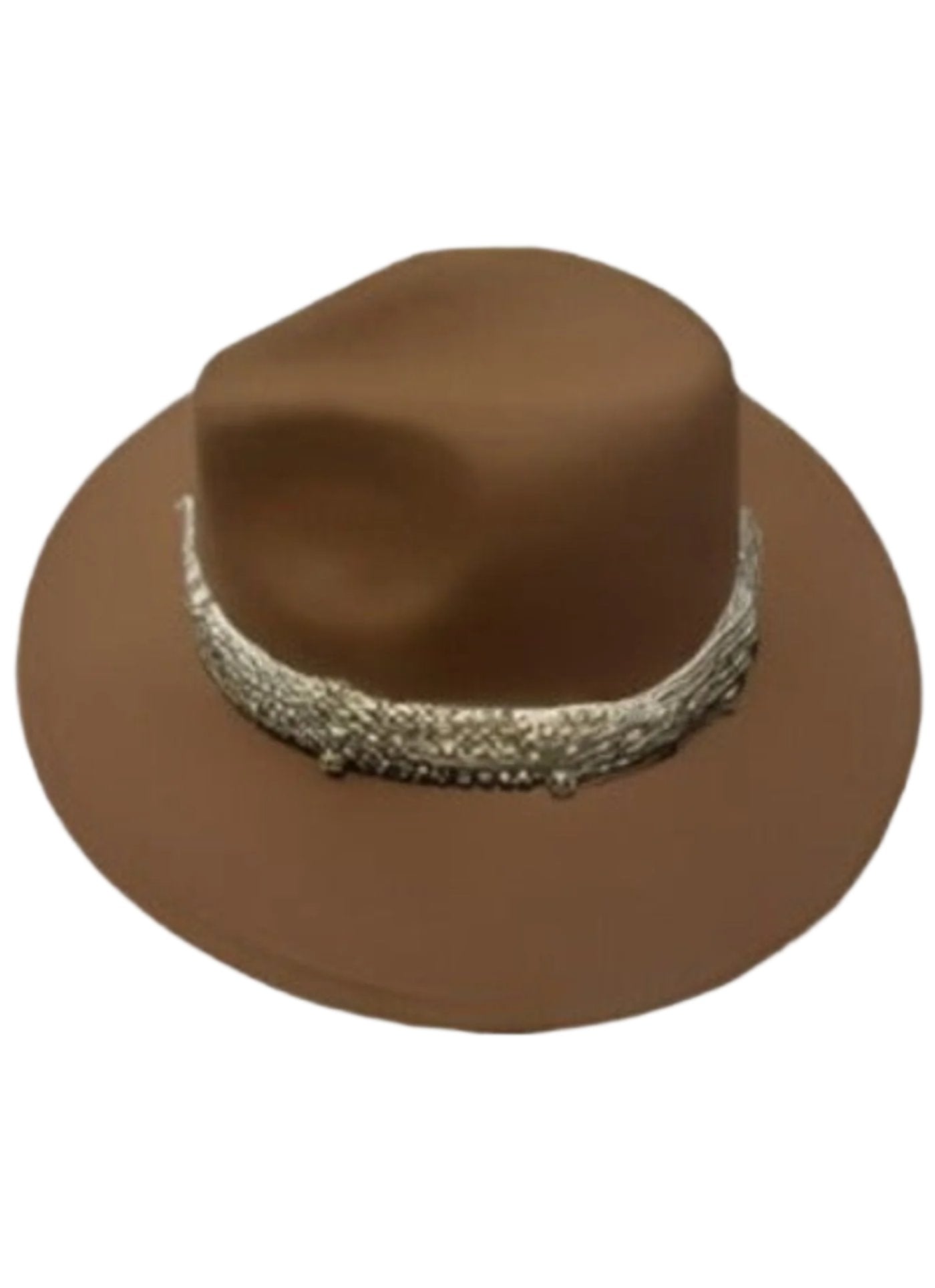 Wool Fedora Hat With Punk Ribbon