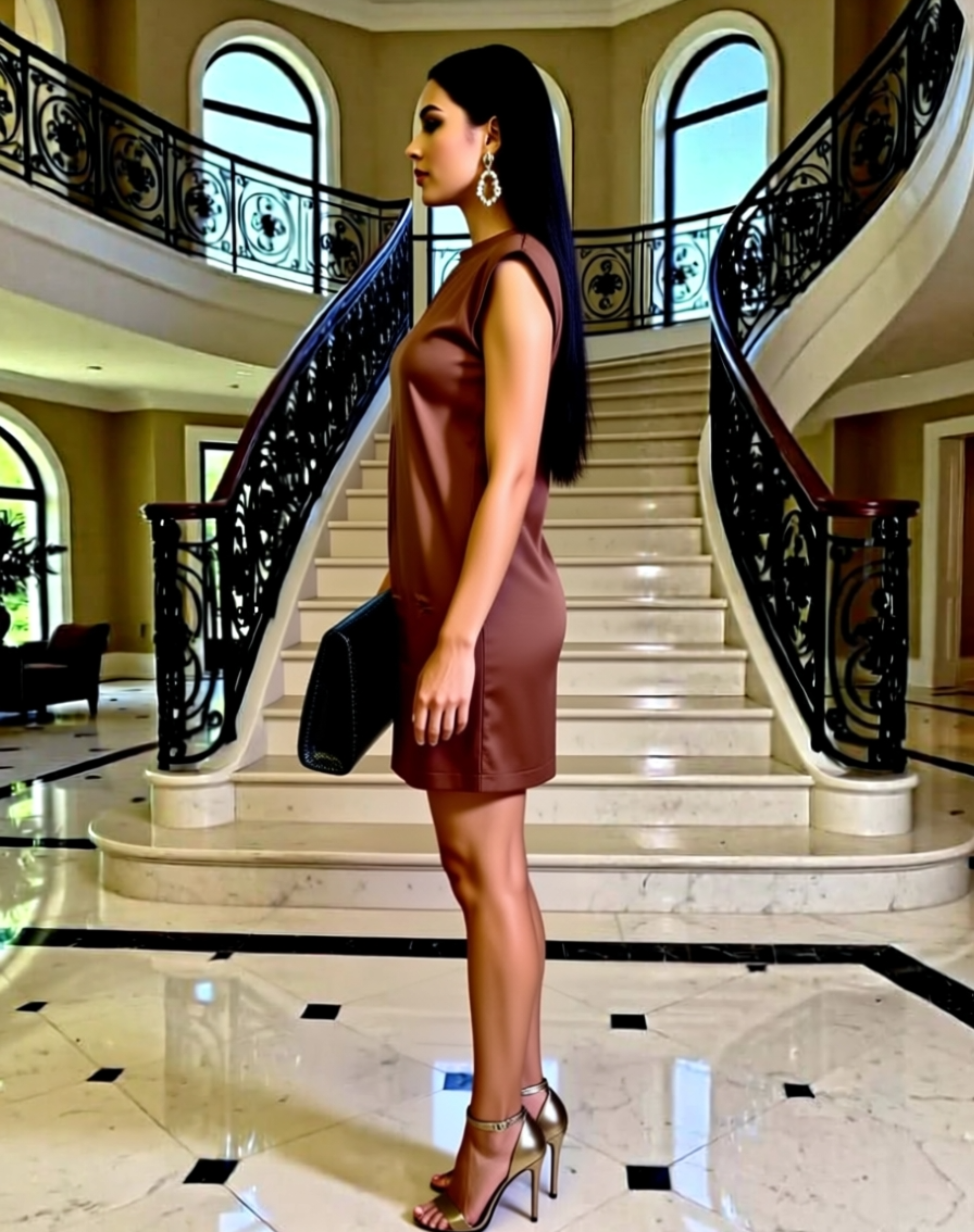 PADDED SHOULDER T-SHIRT MINI DRESS