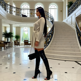 Wrapover Knitted Mini Dress