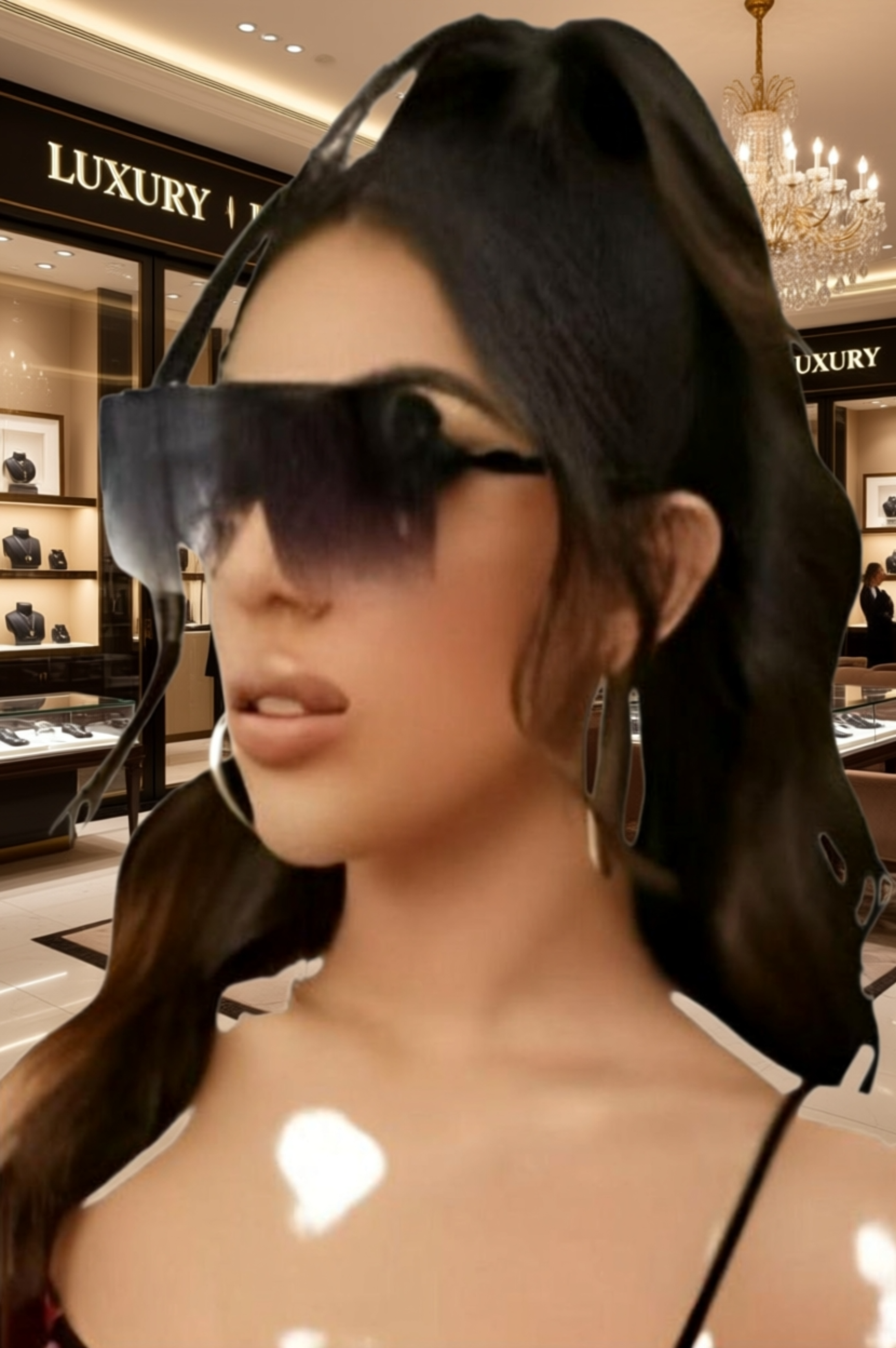 Lux Flat Top Shield Sunglasses