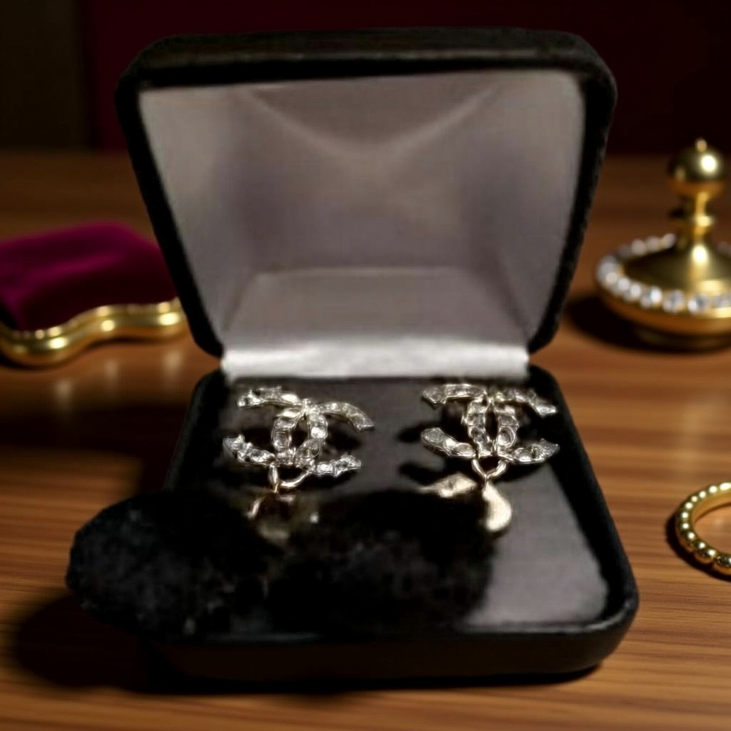 Chic Black Fur Earrings