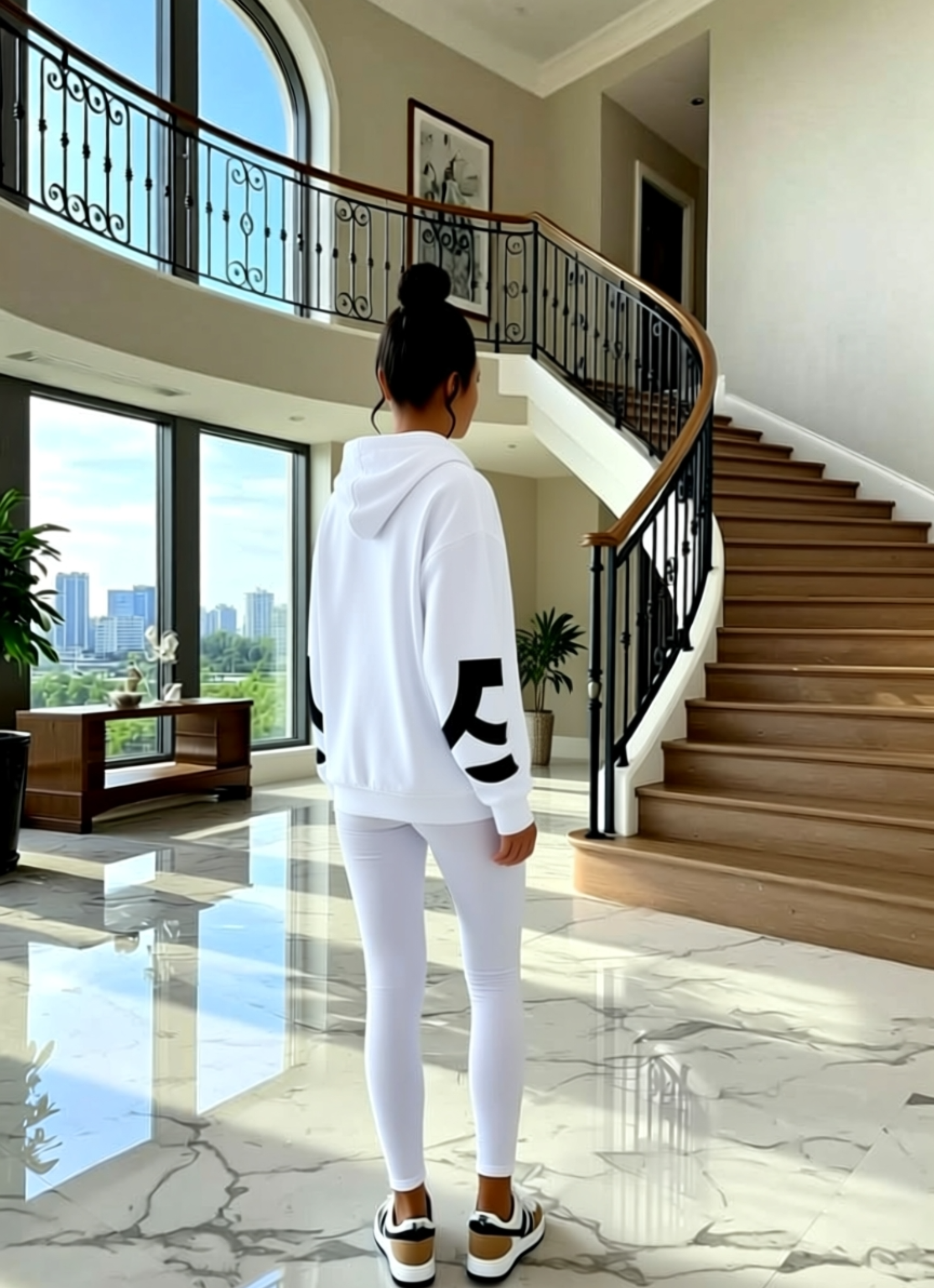 Vetements Lounge-Set mit Kapuzenpullover und Leggings