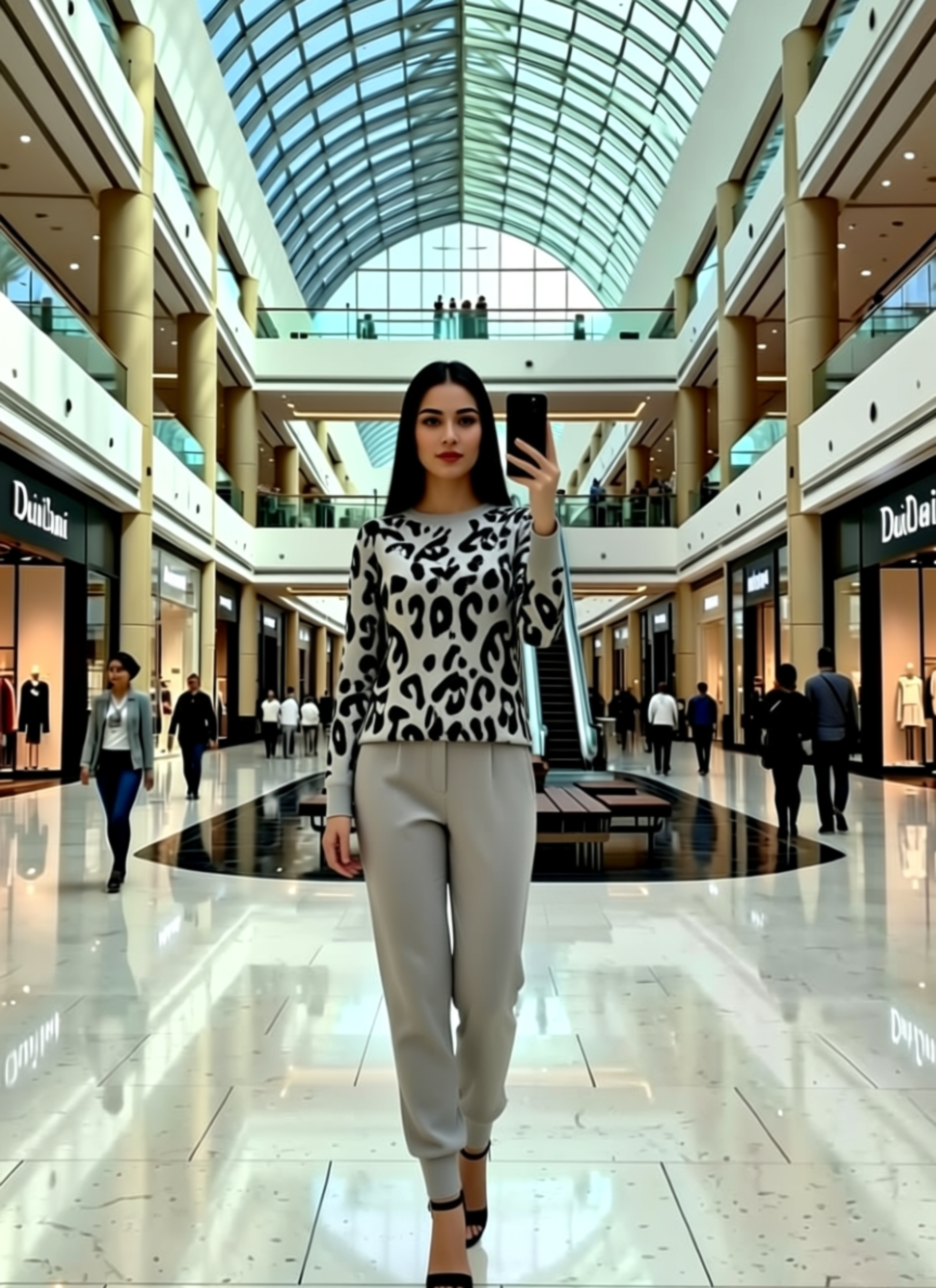Casual Knitted Long-sleeved Pants Printed Beaded Pullover + Double Pocket Lace Pants