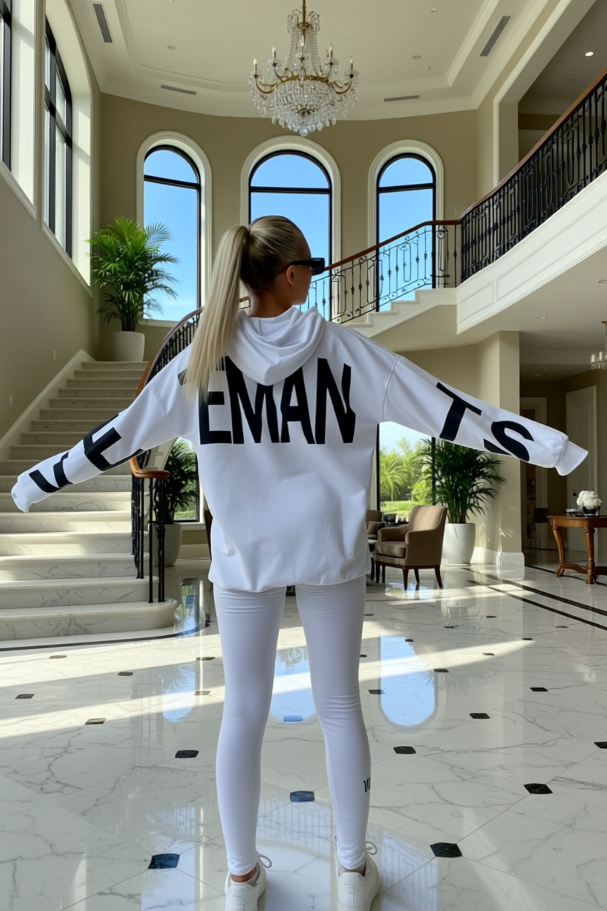 Vetements Lounge-Set mit Kapuzenpullover und Leggings