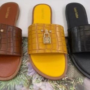 Damen Flache Krokodil-Sandalen