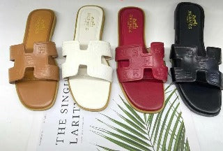 Damen H-förmige Slider-Sandalen